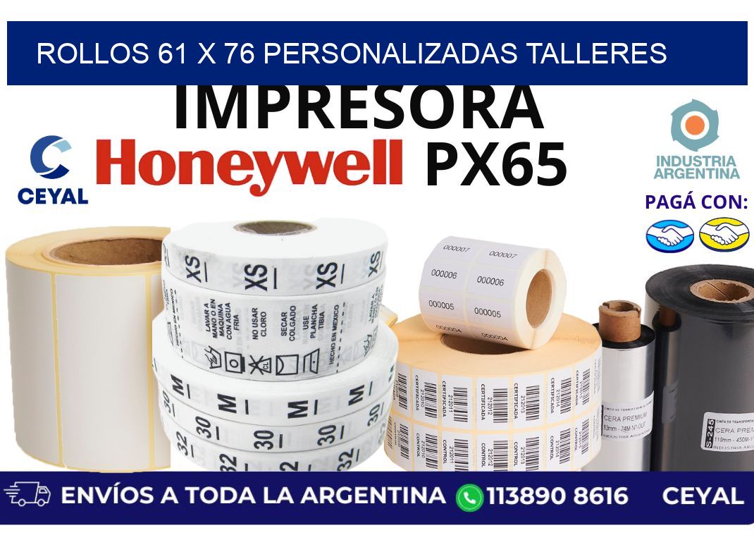 rollos 61 x 76 personalizadas talleres