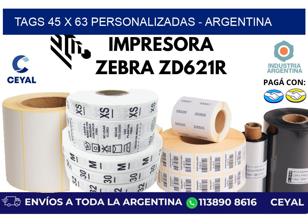 tags 45 x 63 personalizadas - Argentina