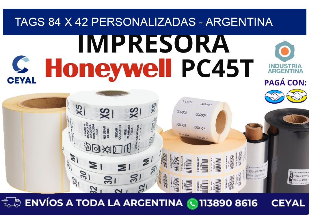 tags 84 x 42 personalizadas - Argentina