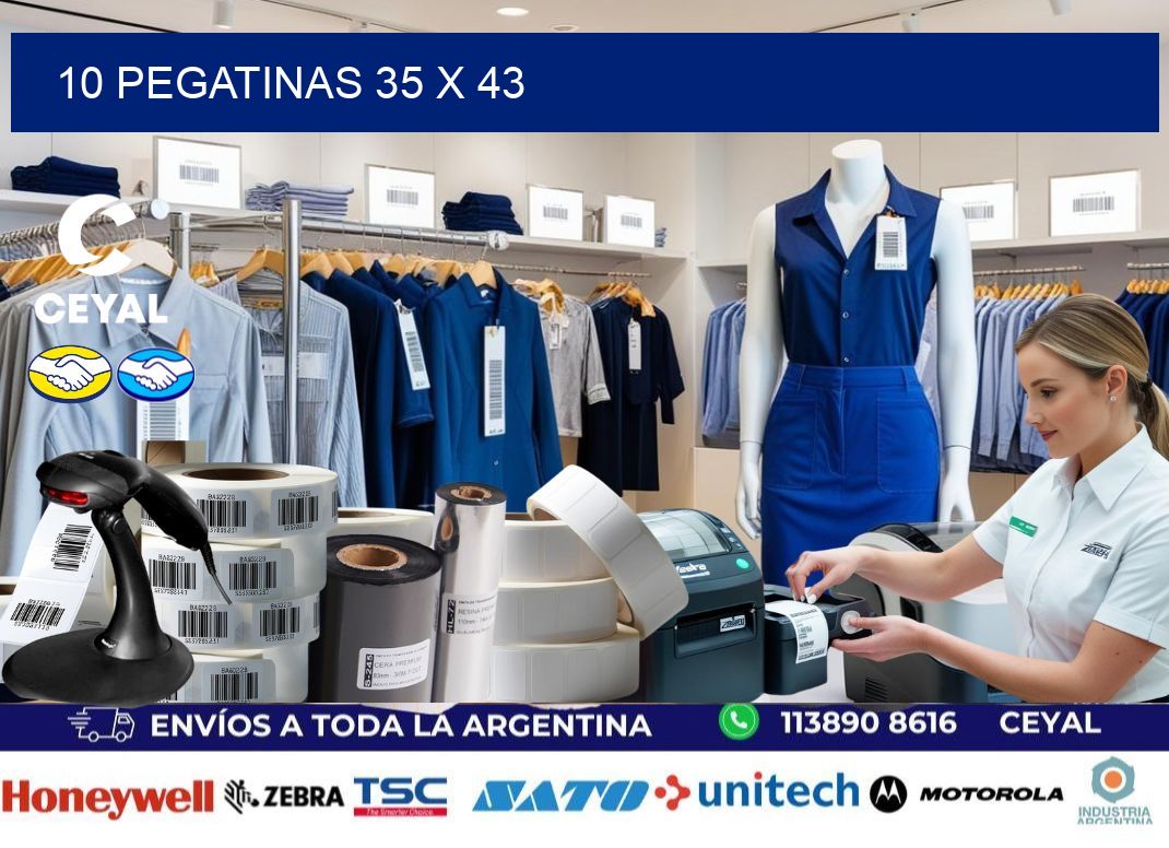 10 PEGATINAS 35 x 43