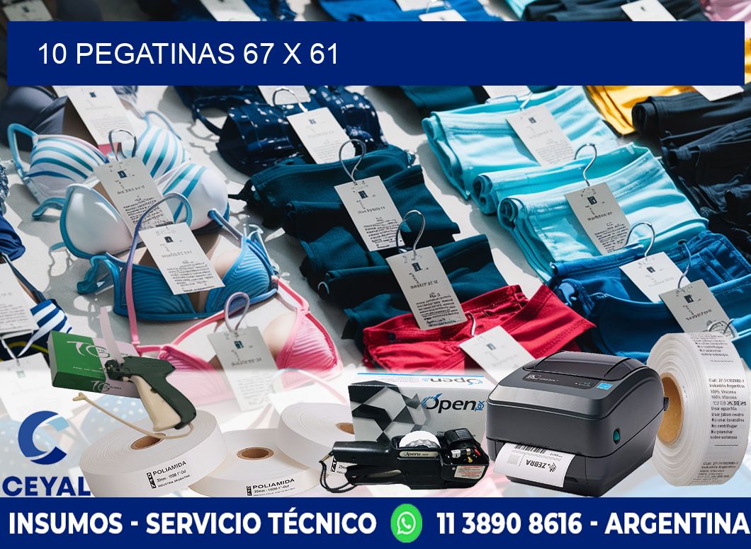 10 PEGATINAS 67 x 61