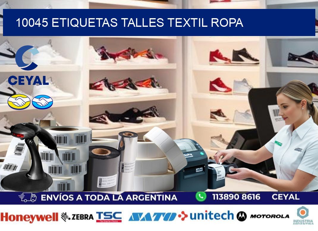 10045 ETIQUETAS TALLES TEXTIL ROPA