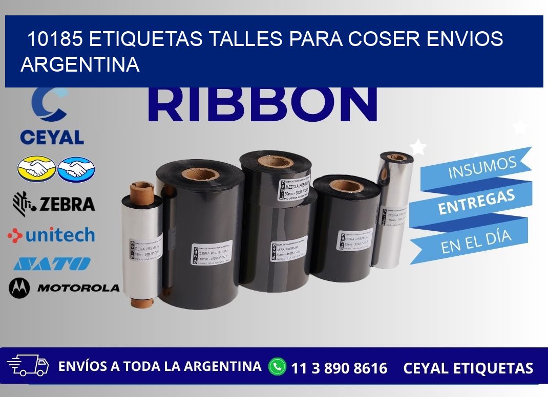 10185 ETIQUETAS TALLES PARA COSER ENVIOS ARGENTINA