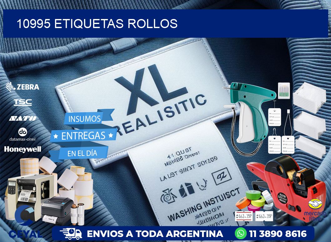 10995 etiquetas rollos