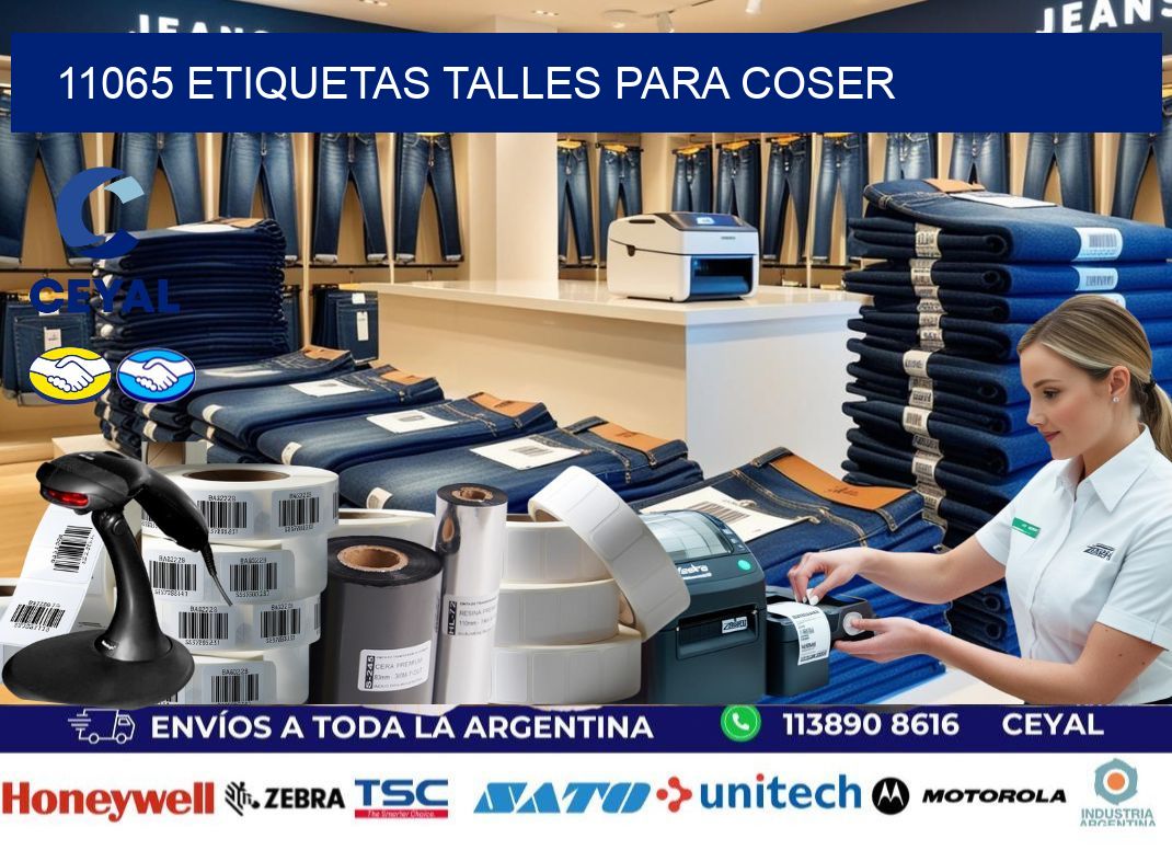 11065 ETIQUETAS TALLES PARA COSER