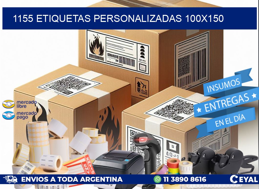 1155 Etiquetas personalizadas 100x150