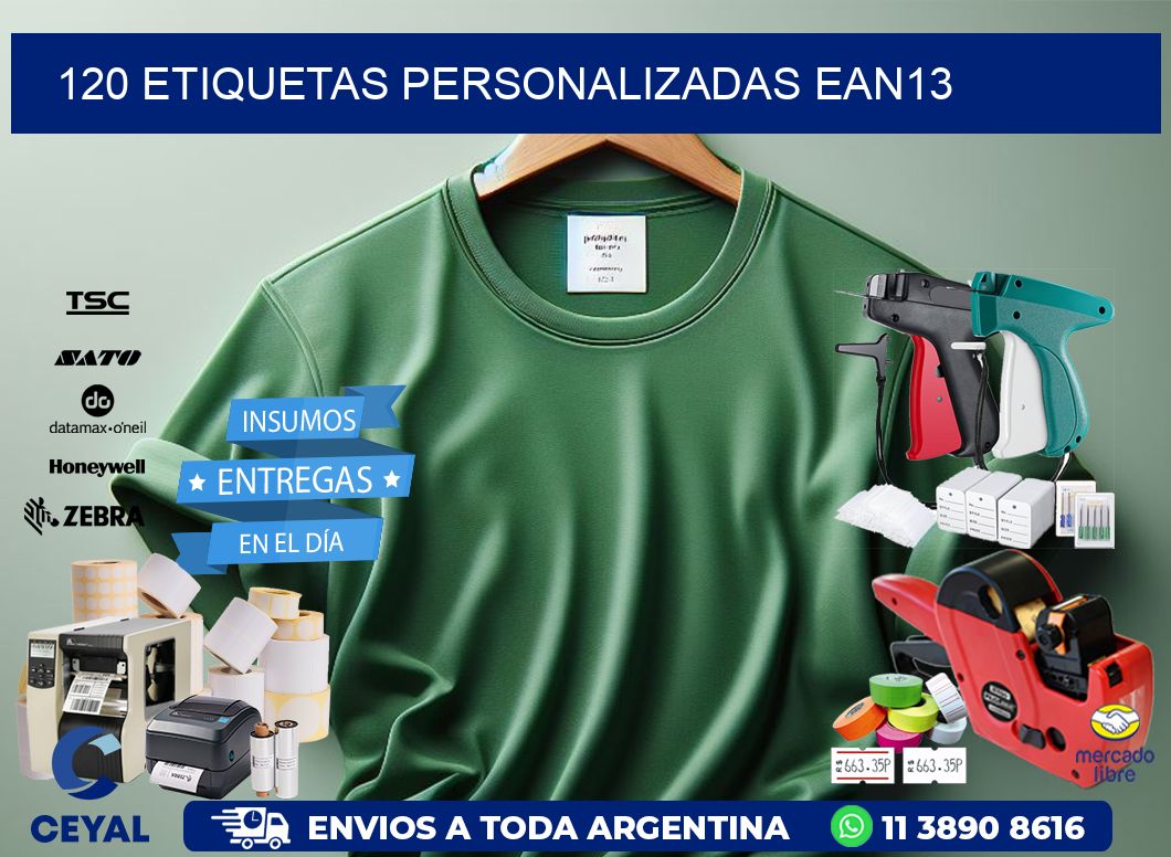 120 Etiquetas personalizadas ean13