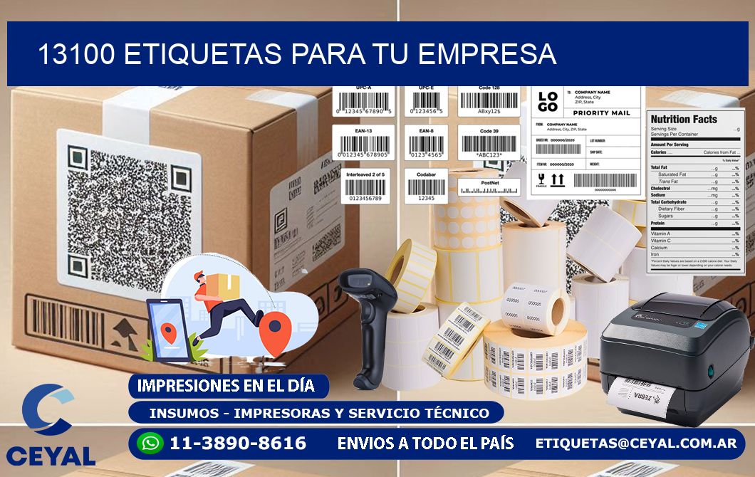 13100 etiquetas para tu empresa