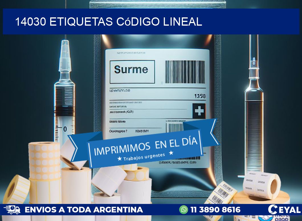 14030 Etiquetas código lineal