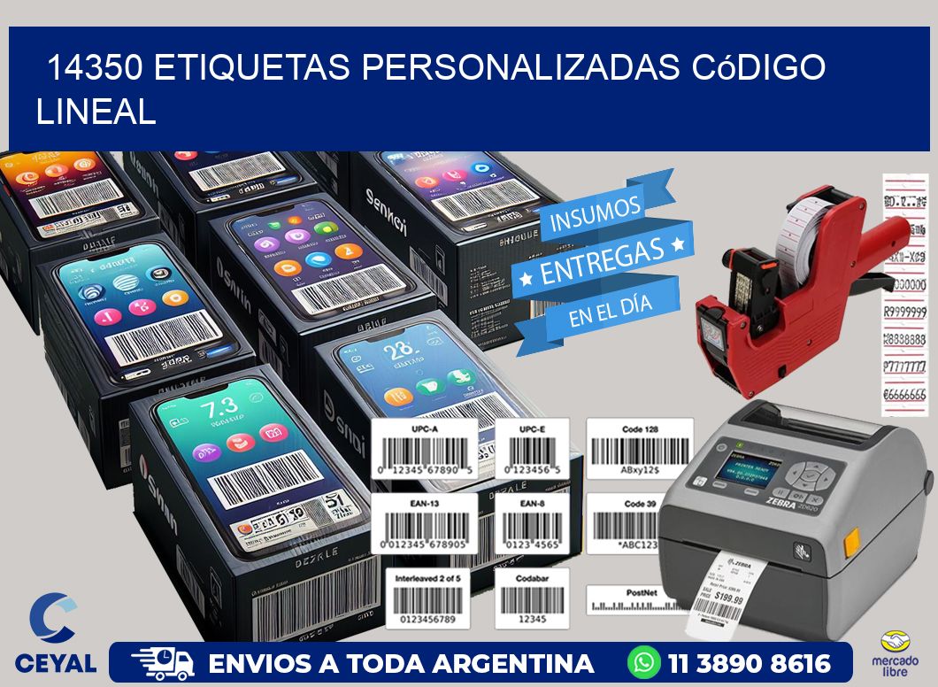 14350 Etiquetas personalizadas código lineal