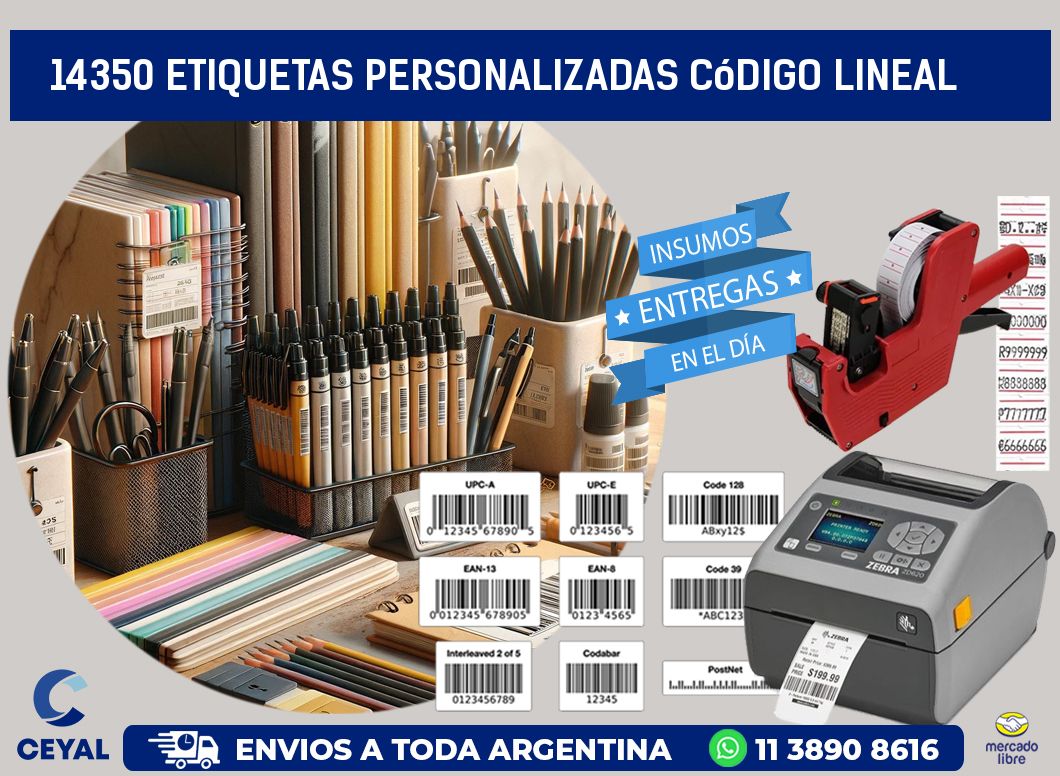 14350 Etiquetas personalizadas código lineal