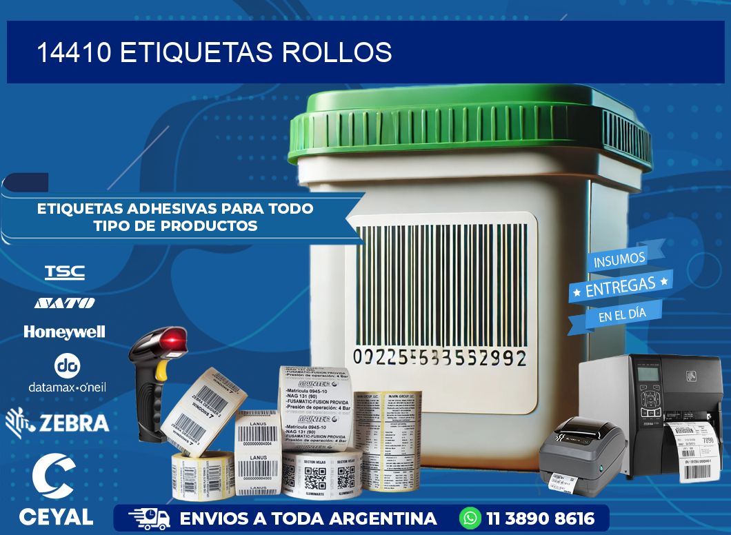 14410 etiquetas rollos