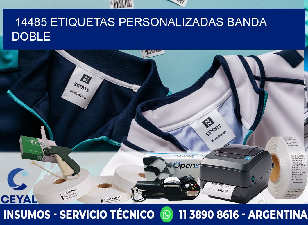 14485 Etiquetas personalizadas banda doble