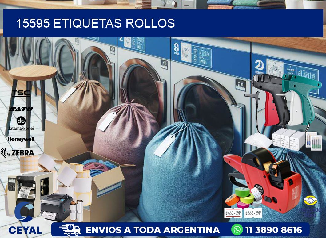 15595 etiquetas rollos