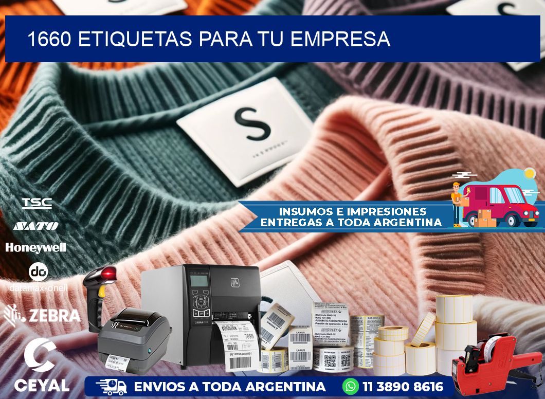 1660 etiquetas para tu empresa