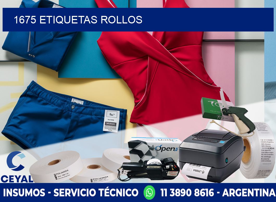 1675 etiquetas rollos