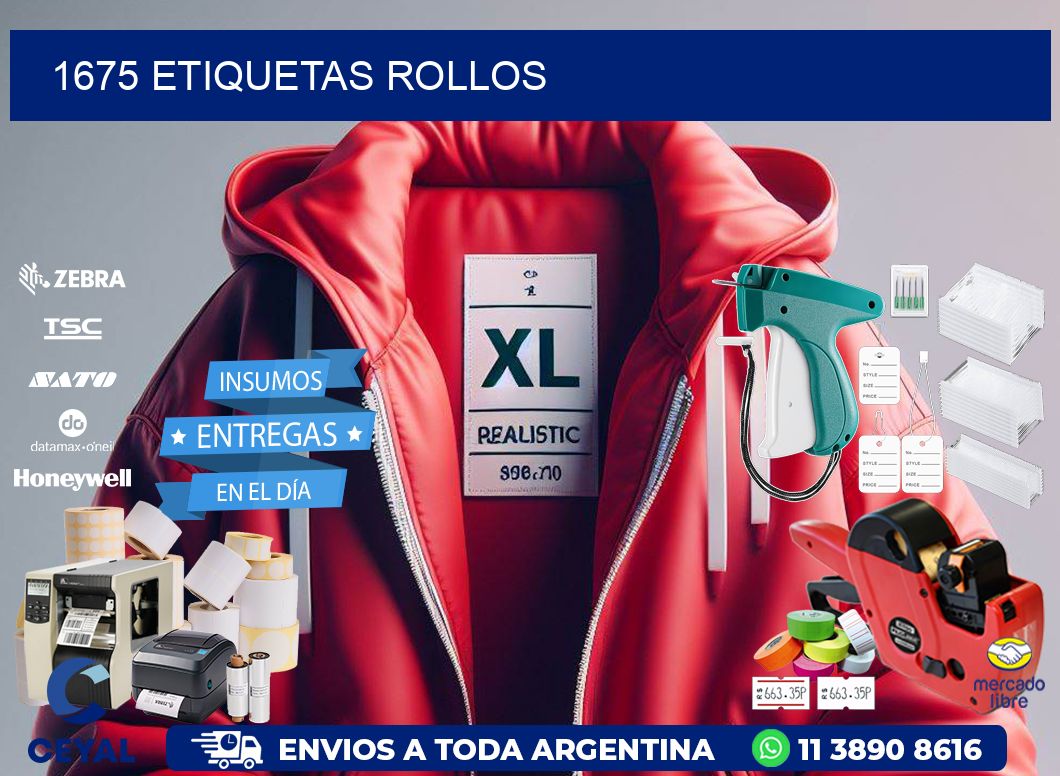 1675 etiquetas rollos