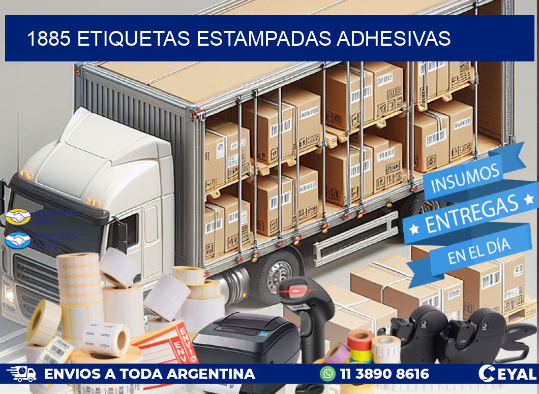 1885 etiquetas estampadas adhesivas