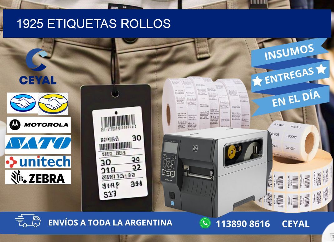 1925 etiquetas rollos