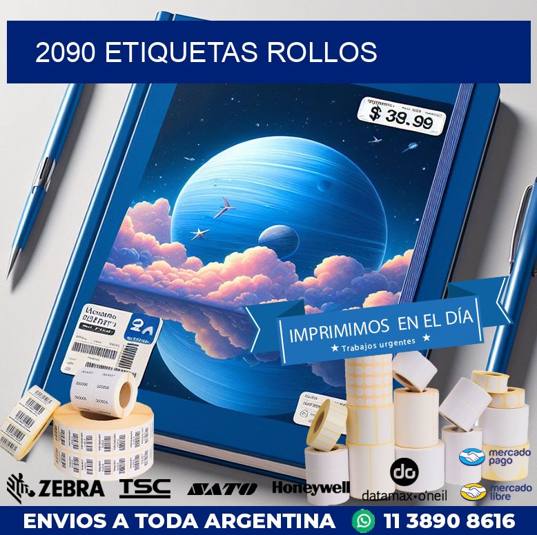 2090 etiquetas rollos
