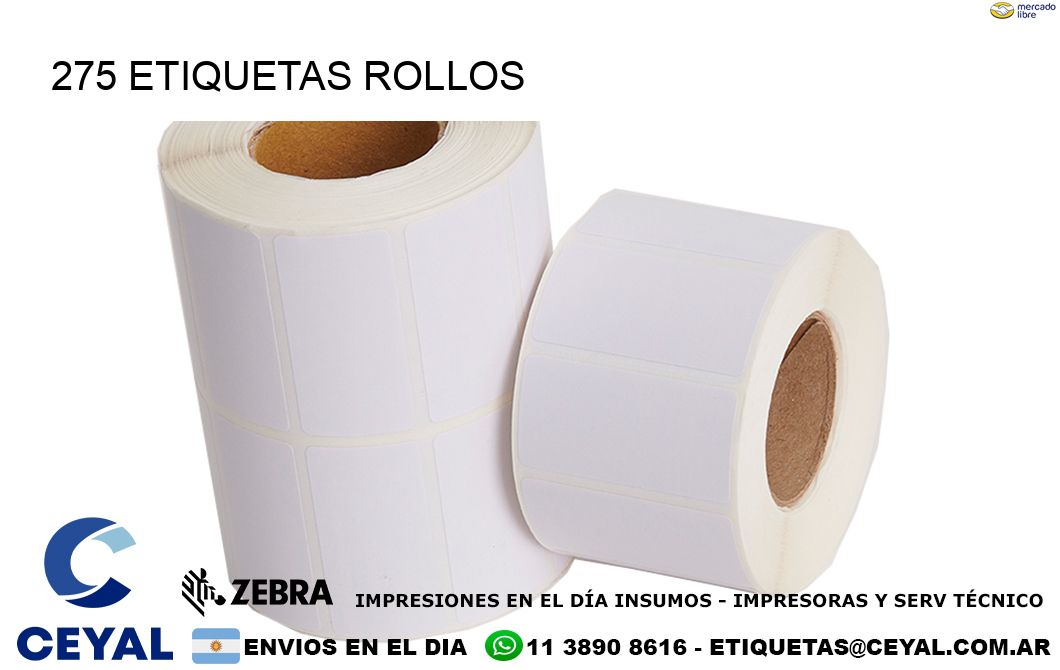 275 etiquetas rollos