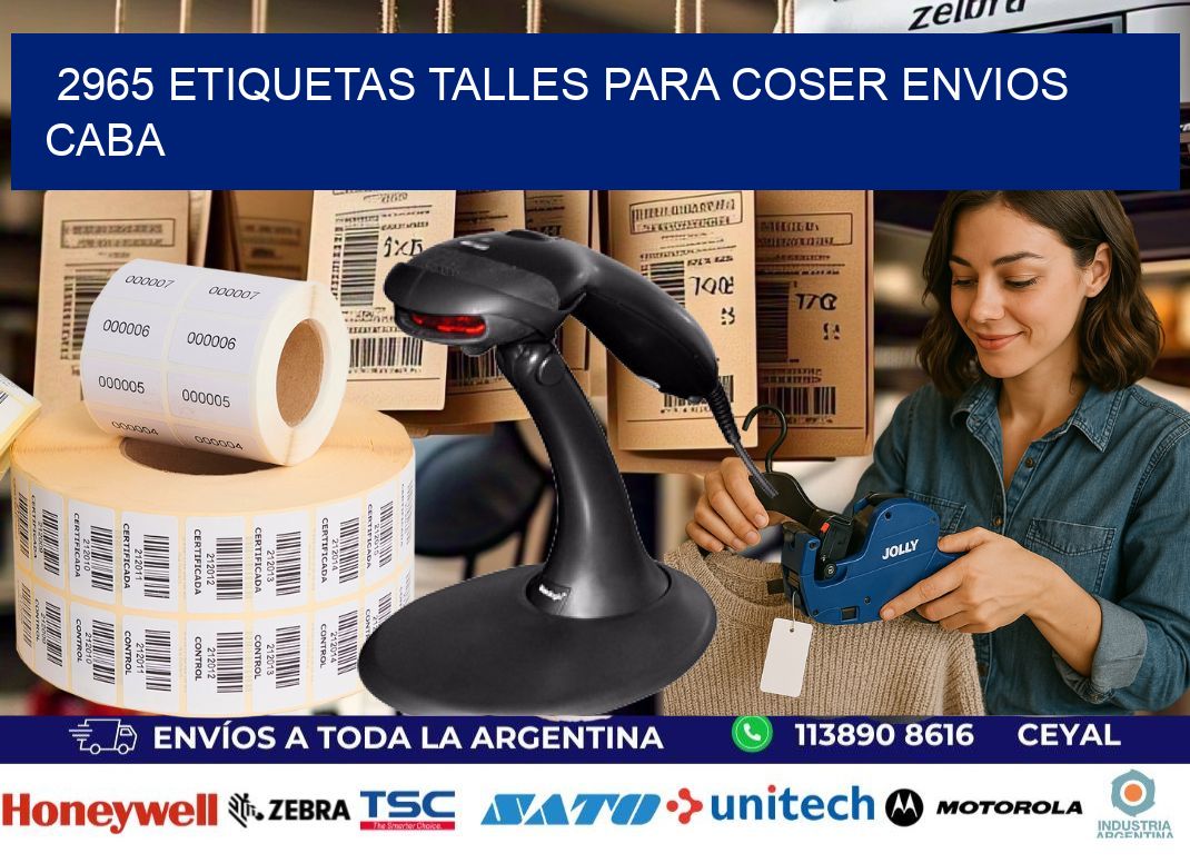 2965 ETIQUETAS TALLES PARA COSER ENVIOS CABA