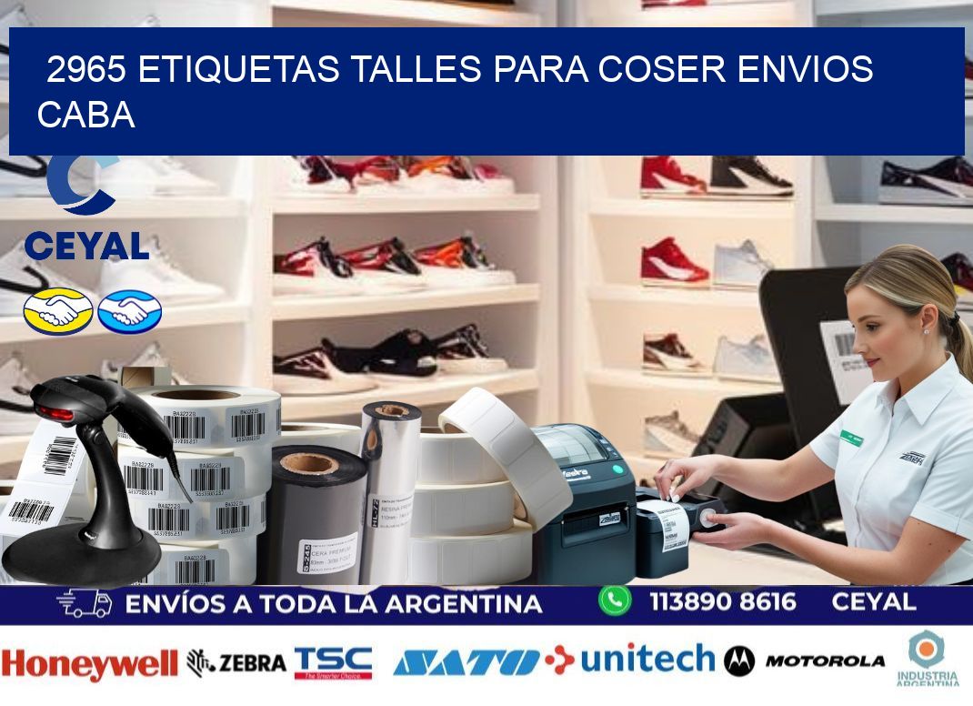 2965 ETIQUETAS TALLES PARA COSER ENVIOS CABA