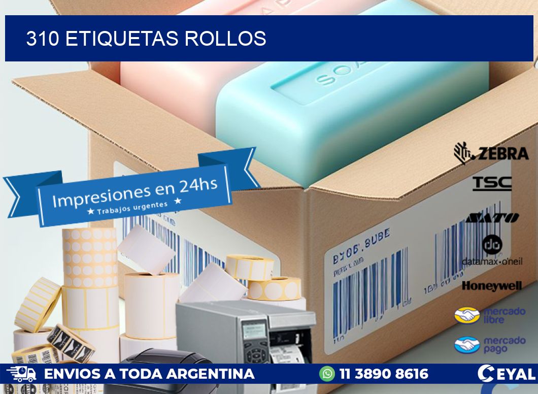 310 etiquetas rollos