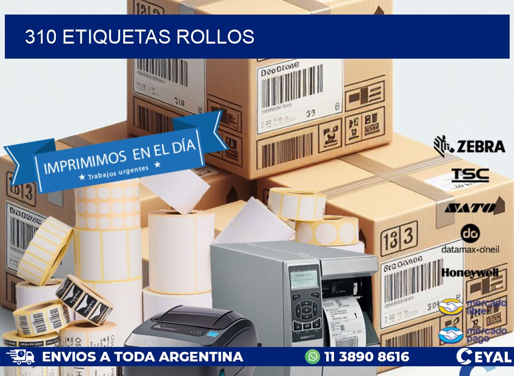 310 etiquetas rollos