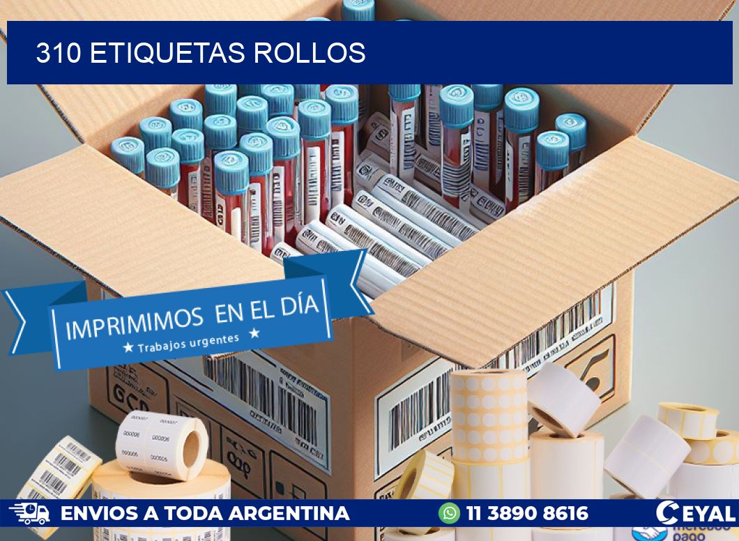 310 etiquetas rollos