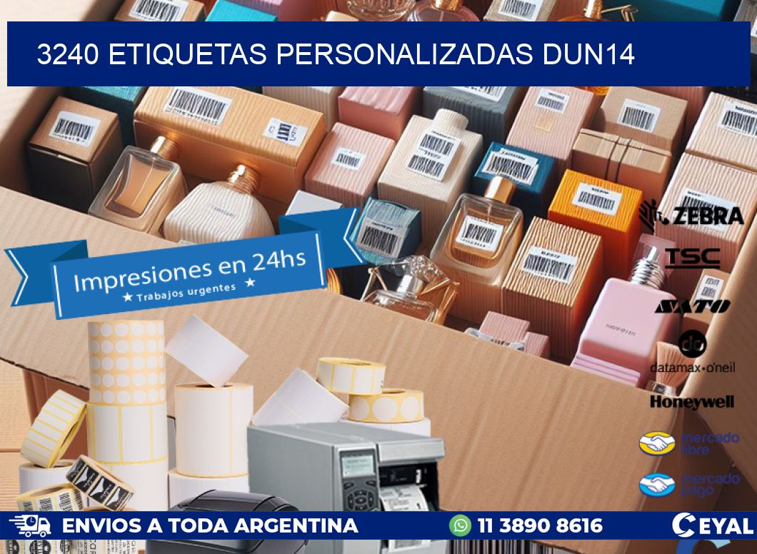 3240 Etiquetas personalizadas dun14