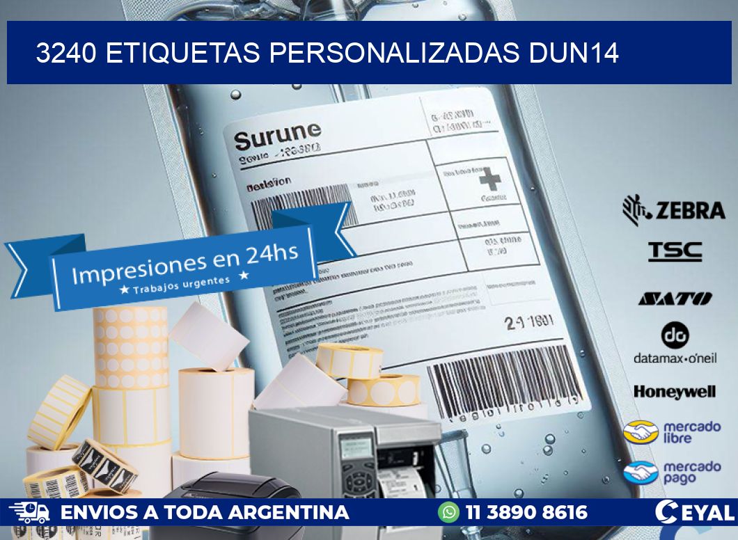 3240 Etiquetas personalizadas dun14