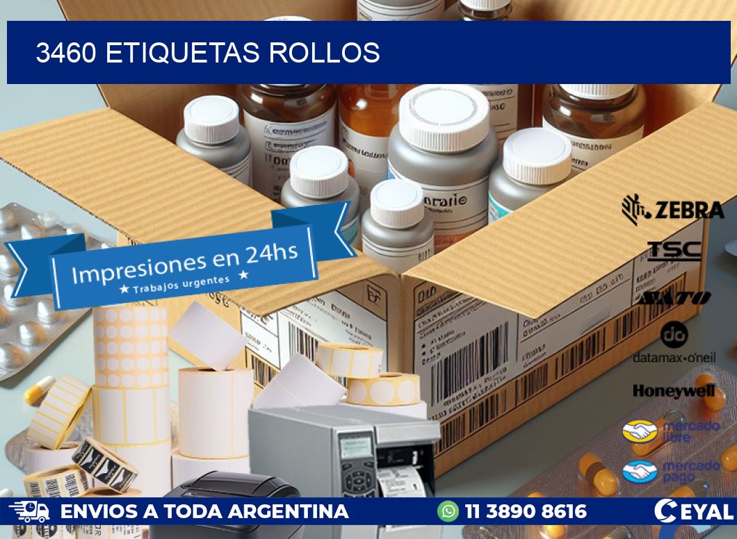 3460 etiquetas rollos
