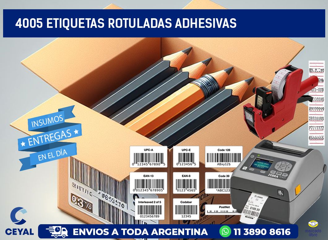 4005 etiquetas rotuladas adhesivas