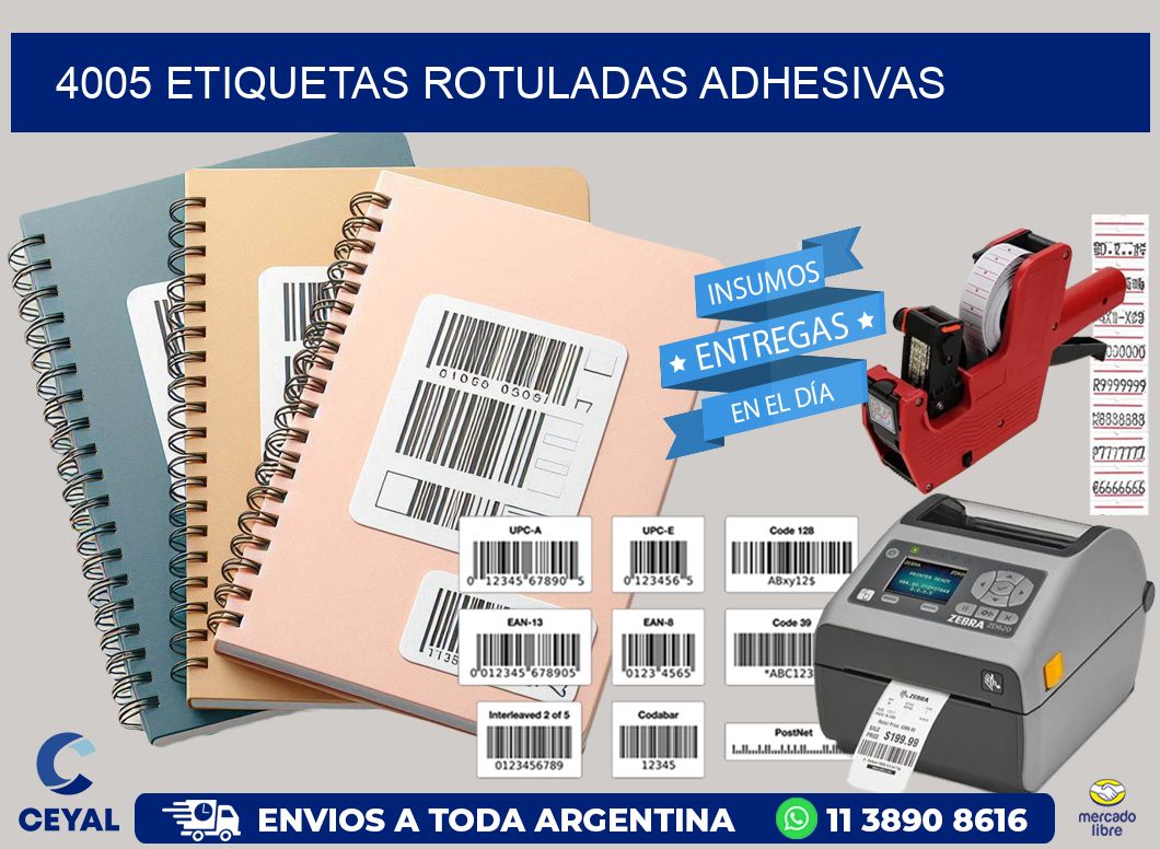 4005 etiquetas rotuladas adhesivas