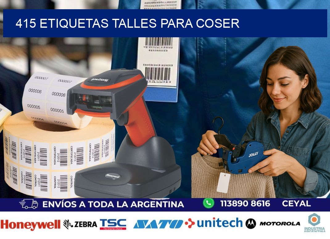 415 ETIQUETAS TALLES PARA COSER