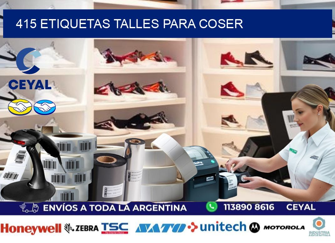 415 ETIQUETAS TALLES PARA COSER