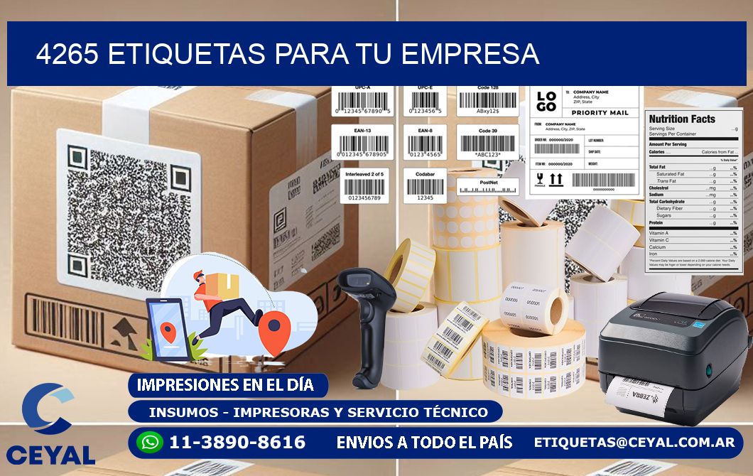 4265 etiquetas para tu empresa