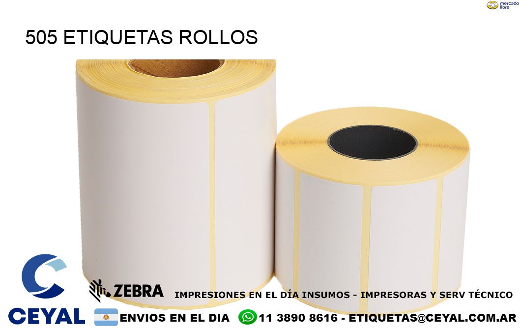 505 etiquetas rollos