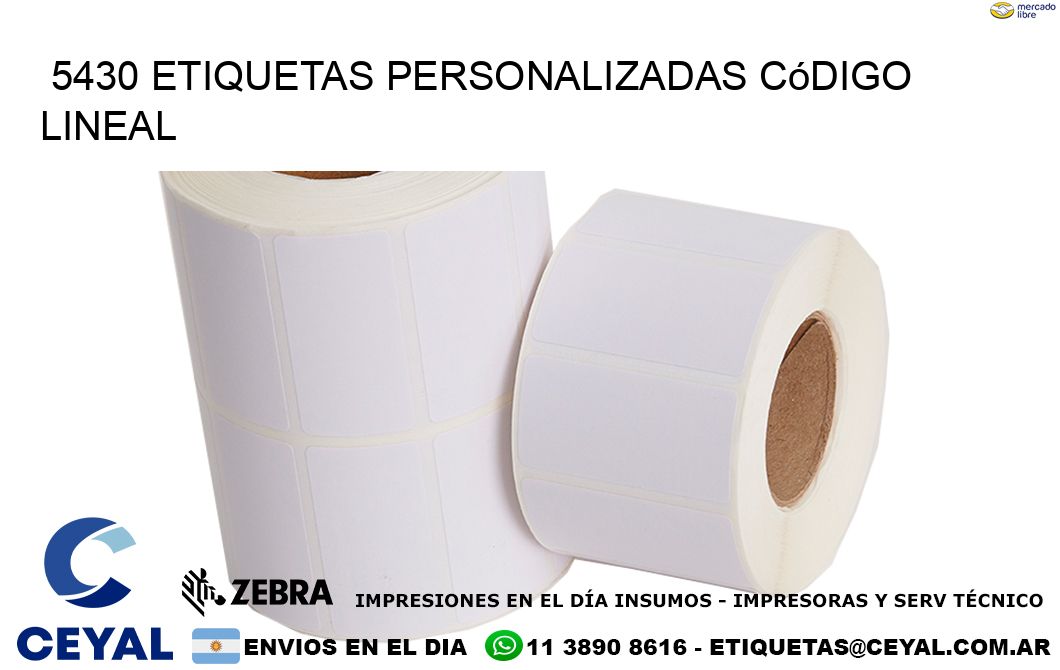 5430 Etiquetas personalizadas código lineal