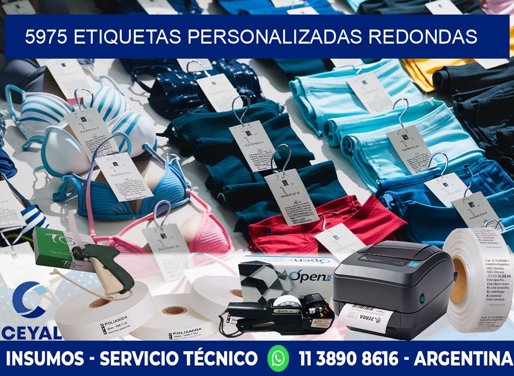 5975 Etiquetas personalizadas redondas