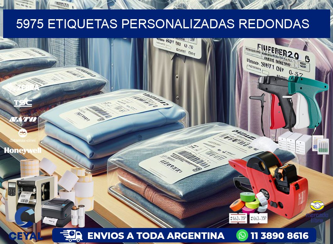 5975 Etiquetas personalizadas redondas