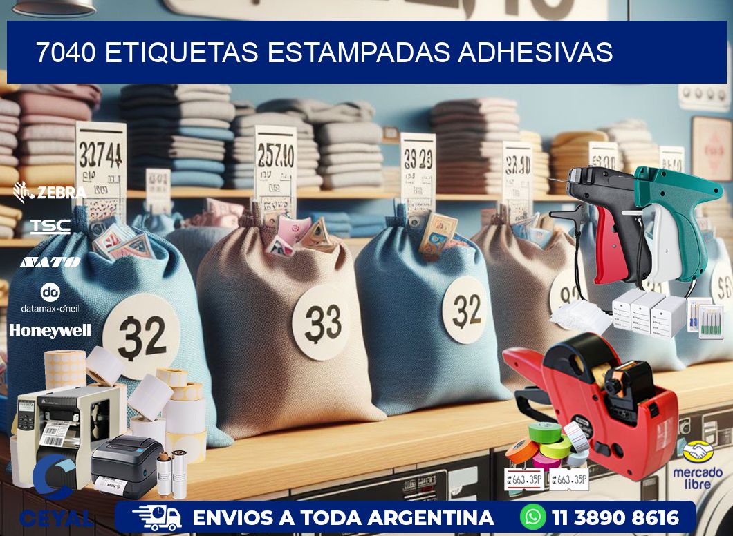 7040 etiquetas estampadas adhesivas