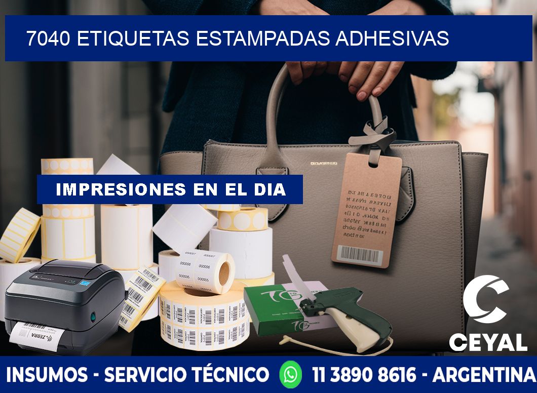 7040 etiquetas estampadas adhesivas