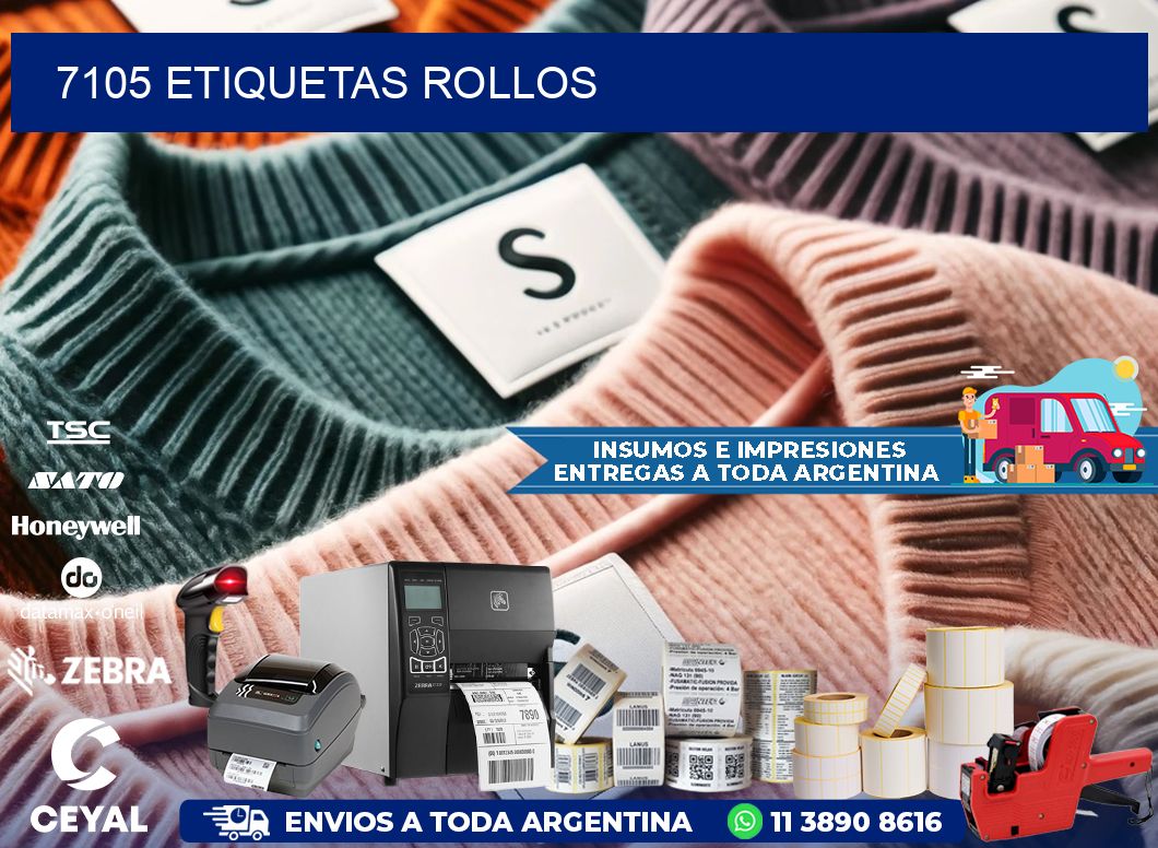7105 etiquetas rollos