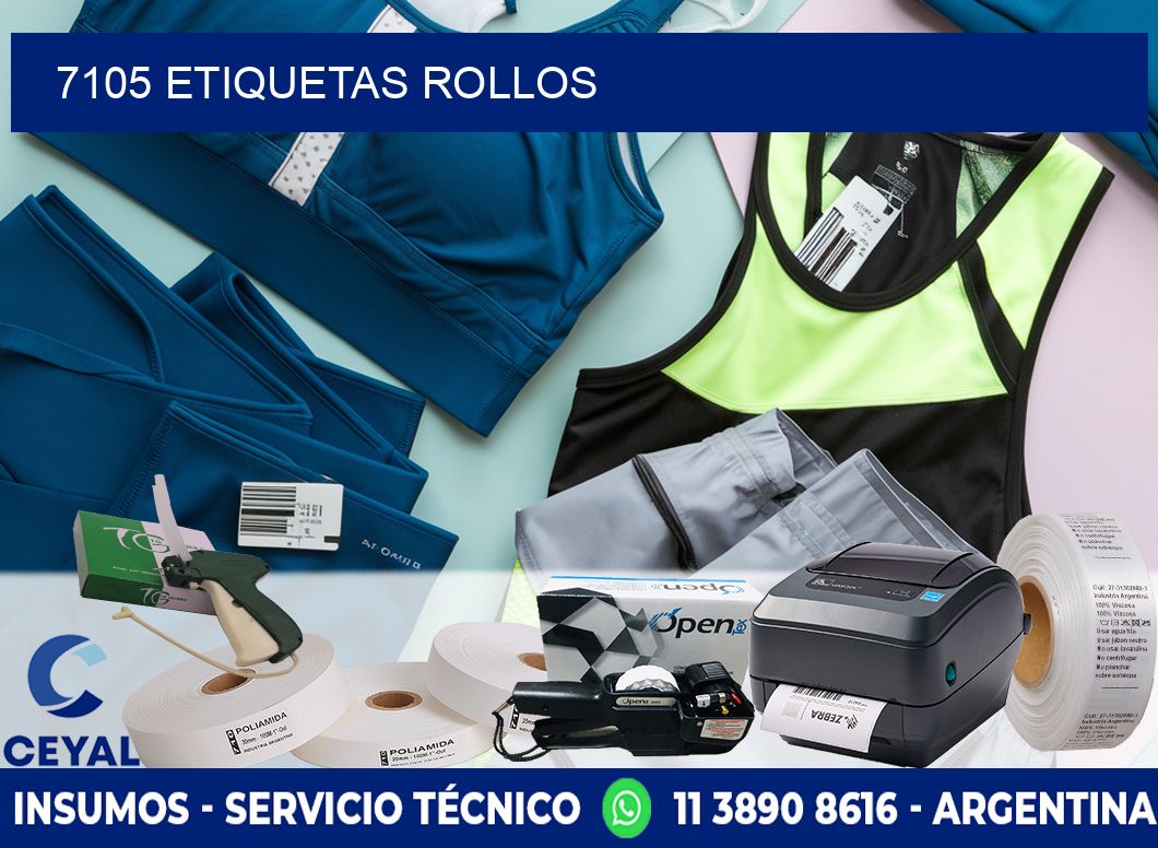 7105 etiquetas rollos