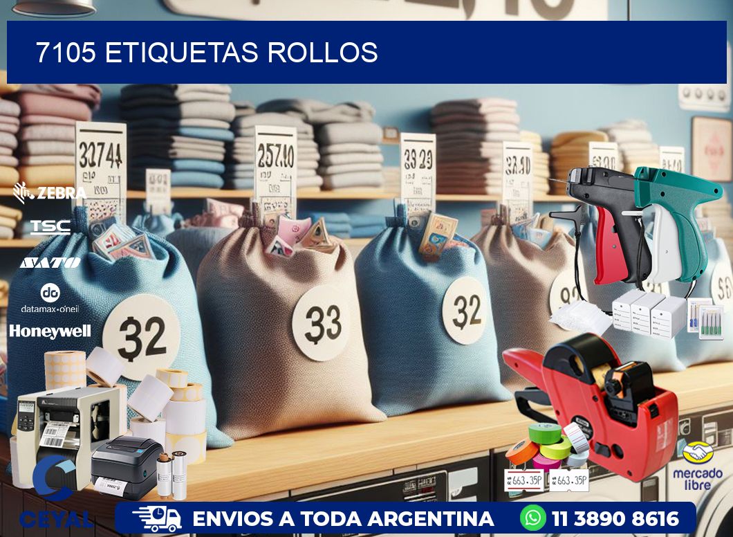 7105 etiquetas rollos