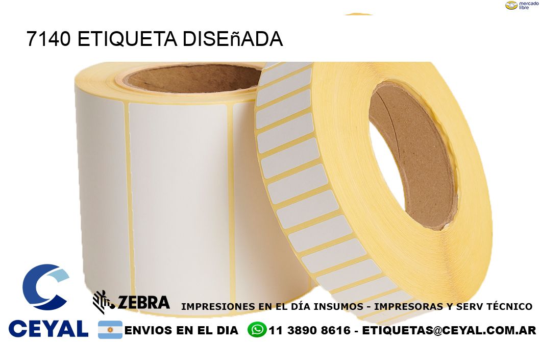 7140 etiqueta diseñada