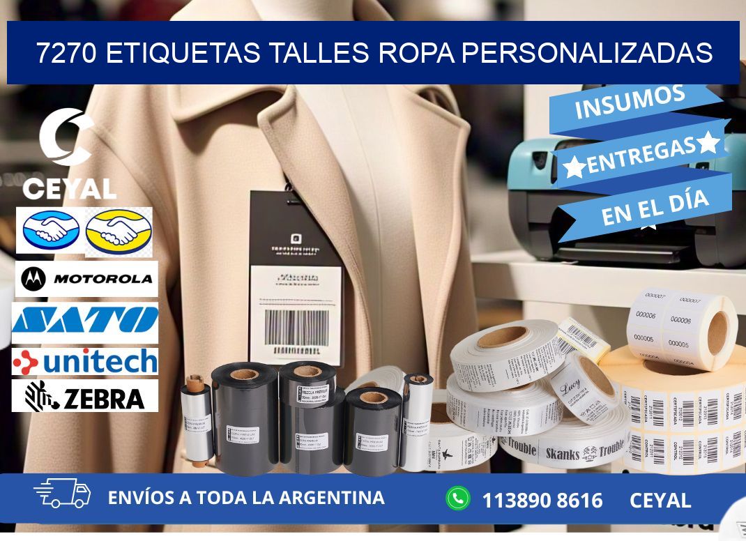 7270 ETIQUETAS TALLES ROPA PERSONALIZADAS