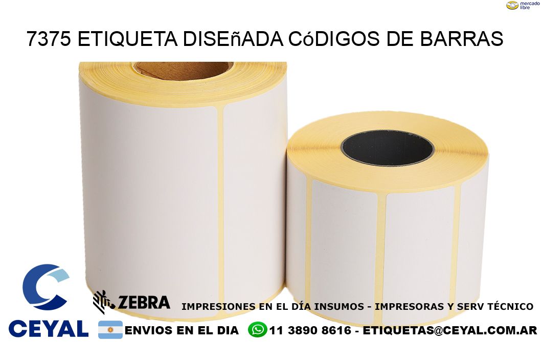 7375 etiqueta diseñada códigos de barras